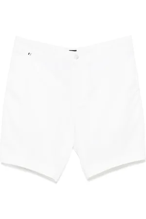 HUGO BOSS Shorts, Herre, Hvid, XL, Bomuld, Slim Fit Bomuld Twill Shorts