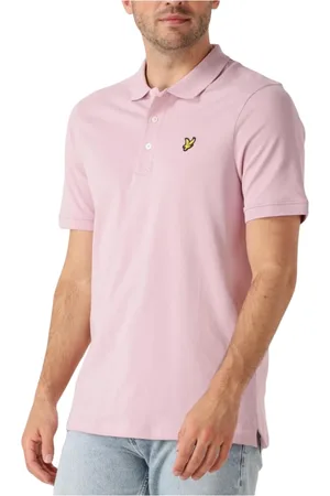 Lyle & Scott Top, Herre, Lyserød, M, Uld, Enkel Polo Skjorte i Frisk