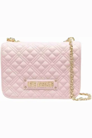 Moschino Taske, Dame, Lyserød, ONE SIZE, Uld, Quiltet PU Skuldertaske