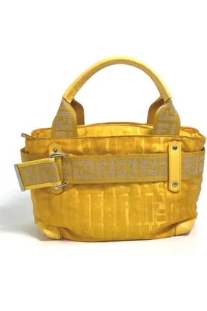 Fendi Pre-owned, Dame, Gul, ONE SIZE, Tyl, Pre-owned Stof fendi-tasker