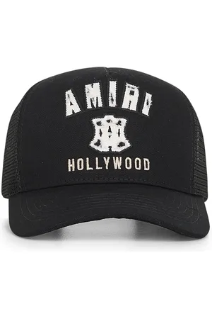 AMIRI Tilbehør, Herre, Sort, ONE SIZE, Bomuld, Sort Logo Patch Baseball Kasket