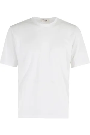 TELA Top, Herre, Hvid, S, Bomuld, Flamme Jersey T-shirt i hvid
