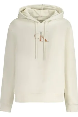 Calvin Klein Sweathshirts & Hoodies, Dame, Hvid, XL, Bomuld, Stilfuld Bomulds Pullover