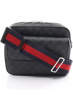 Gucci Pre-owned, Herre, Sort, ONE SIZE, Uld, Pre-owned Canvas crossbody-tasker