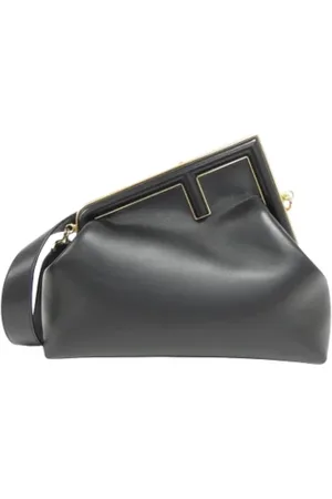 Fendi Pre-owned, Dame, Sort, ONE SIZE, Uld, Pre-owned Laeder fendi-tasker