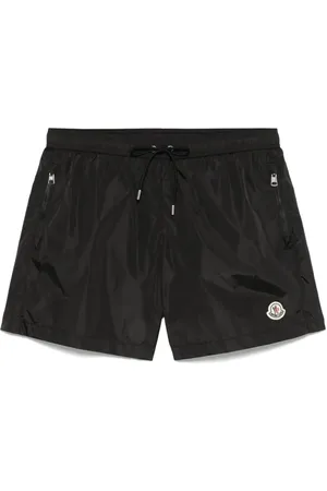 Moncler Badetøj, Herre, Sort, XL, Uld, Sort Polyamid Jakke