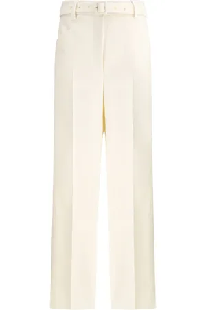 GABRIELA HEARST Bukser, Dame, Hvid, XS, Elegant Wide-Leg Bukser