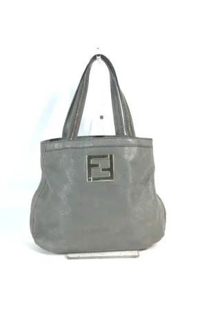 Fendi Pre-owned, Dame, Grå, ONE SIZE, Tyl, Pre-owned Laeder fendi-tasker