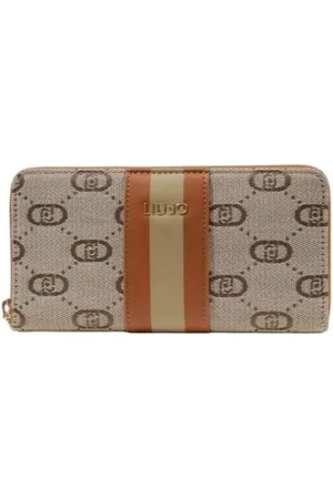 Liu Jo Tilbehør, Dame, Flerfarvet, ONE SIZE, Polyester, Beige Polyester Pung med Flere Rum