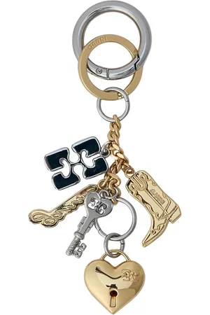 Ganni Tilbehør, Dame, Gul, ONE SIZE, Uld, Keyrings