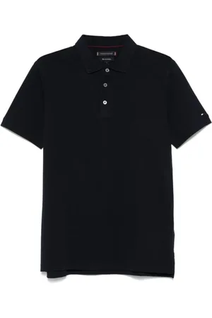 Tommy Hilfiger Top, Herre, Blå, S, Blå Polo Skjorte med Korte Ærmer