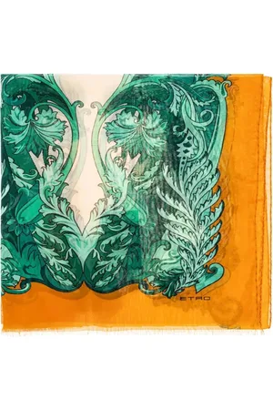 Etro Tilbehør, Dame, Flerfarvet, ONE SIZE, Bomuld, Orange Bomuld Silke Blanding Top