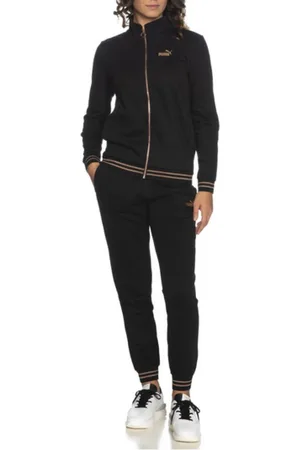 PUMA Sport, Dame, Sort, M, Bomuld, Slim Fit Hættetrøje med Lommer