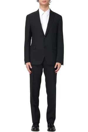 LARDINI Jakkesæt, Herre, Sort, M, Uld, Elegant Sort Jakkesæt