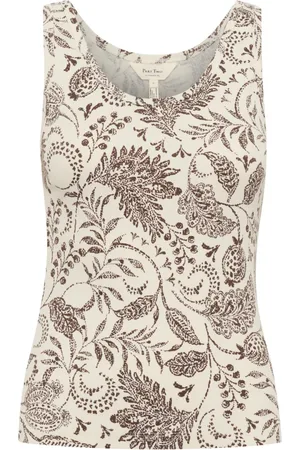 Part Two Top, Dame, Brun, 2XL, Uld, Paisley Print Bluse