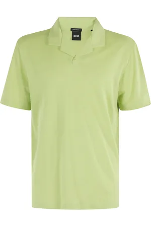 HUGO BOSS Top, Herre, Grøn, M, Bomuld, Grøn Pastel Polo Shirt Kort Ærme