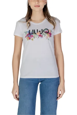 Liu Jo Top, Dame, Hvid, M, Bomuld, Kortærmet bomulds T-shirt Forår/Sommer