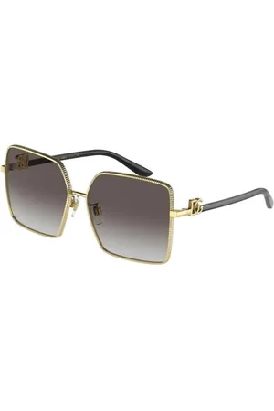 Dolce & Gabbana Tilbehør, unisex, Gul, 60 MM, Uld, Guld Stel Solbriller