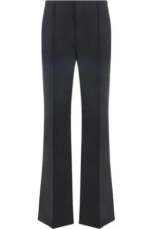 Chloé Bukser, Dame, Sort, M, Uld, Asymmetriske Monokrome Uldbukser