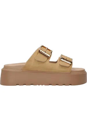 Casadei Sko, Dame, , 41 EU, Suede, Suede Dobbeltrem Sandaler