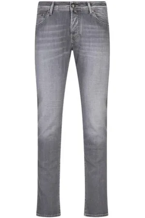 Jacob Cohen Jeans, Herre, Grå, W33, Slim Grå Bukser Nick Stil