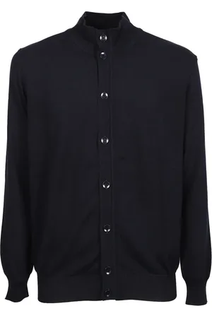 KANGRA CASHMERE Strik, Herre, Blå, 2XL, Bomuld, Blå Bomuldsjakke