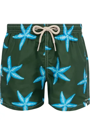 MC2 SAINT BARTH Badetøj, Herre, Grøn, M, Letvægts stjernefisk print strandkostume