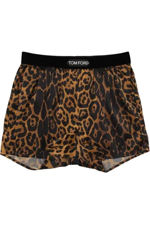 Tom Ford Undertøj, Herre, Flerfarvet, M, Luksus Leopard Print Boxershorts