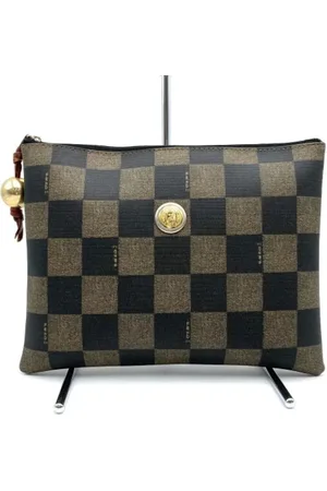 Fendi Pre-owned, Dame, Brun, ONE SIZE, Tyl, Pre-owned Laeder fendi-tasker