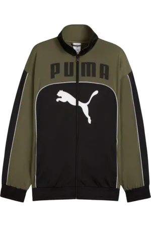 PUMA Sweathshirts & Hoodies, Herre, Sort, M, Polyester, Sort Lynlås Track Jacket Retro Stil