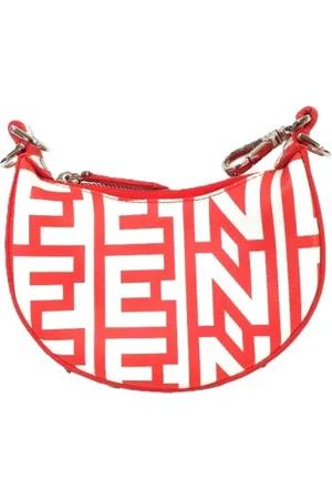 Fendi Pre-owned, Dame, Rød, ONE SIZE, Tyl, Pre-owned Laeder hndtasker