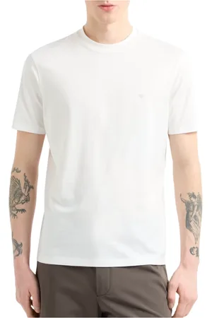 Emporio Armani Top, Herre, Hvid, 2XL, Bomuld, Sne Hvid T-shirt Stil Em000983 Af13669