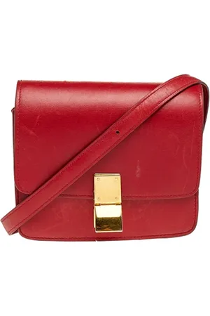 Céline Pre-owned, Dame, Rød, ONE SIZE, Uld, Pre-owned Laeder celine-tasker