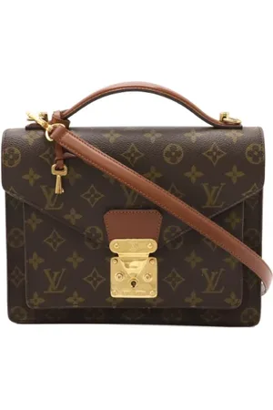LOUIS VUITTON Pre-owned, Herre, Brun, ONE SIZE, Uld, Pre-owned canvas tasker