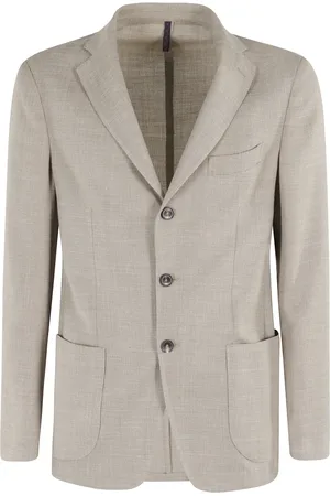 Biagio Santaniello Jakke, Herre, , L, Polyester, Sand Klassisk Jakke