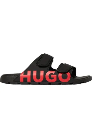 HUGO BOSS Sko, Herre, Sort, 42 EU, Uld, Stilfulde sorte sandaler til mænd