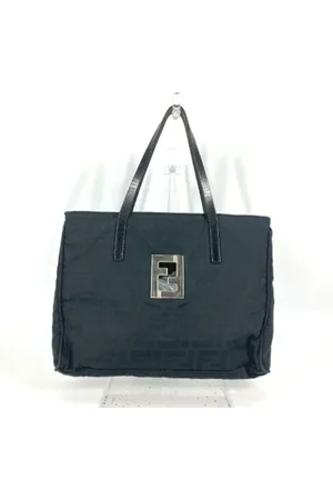 Fendi Pre-owned, Dame, Sort, ONE SIZE, Tyl, Pre-owned Laeder fendi-tasker