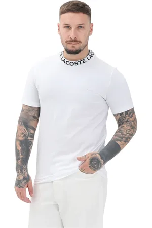 Lacoste Top, Herre, Hvid, XL, Hvid Jacquard Branded T-shirt