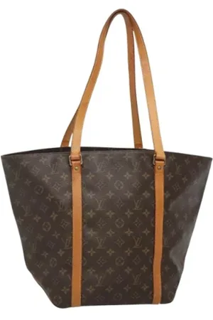 LOUIS VUITTON Pre-owned, Dame, Brun, ONE SIZE, Uld, Pre-owned canvas tasker