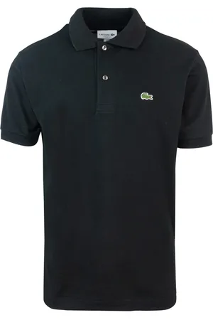 Lacoste Top, Herre, Sort, S, Bomuld, Sort Polo Skjorte Ribbet Krave Klassisk Pasform