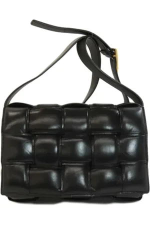 Bottega Veneta Pre-owned, Dame, Sort, ONE SIZE, Uld, Pre-owned Stof skuldertasker