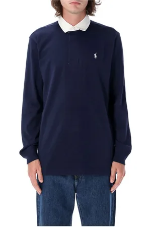 Ralph Lauren Top, Herre, Blå, XL, Bomuld, Herretøj T-shirts & Polos Cruise Navy Aw24