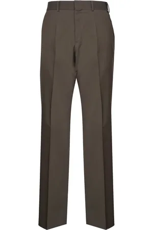 Fendi Bukser, Herre, Grå, M, Nylon, Ripstop Nylon Bukser med Justerbare Stropper