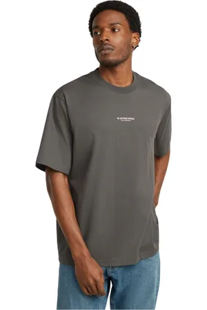 G-Star Top, Herre, Grå, L, Grafisk Print T-shirt Komfort Fit