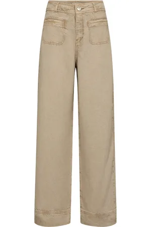 Mos Mosh Jeans, Dame, Brun, W24, Uld, Stilfulde Beaumont Bukser med Lommer