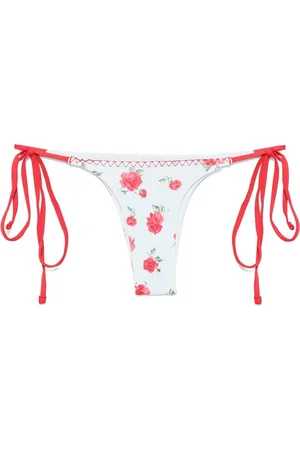 Frankies Bikinis Badetøj, Dame, Flerfarvet, M, Strandtøj med blomsterprint og sidebinding