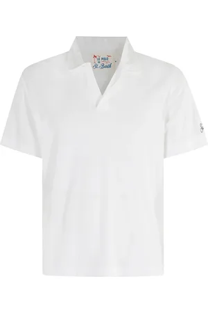 MC2 SAINT BARTH Top, Herre, Hvid, 2XL, Bomuld, Hvid Bomuldssvamp Polo Skjorte