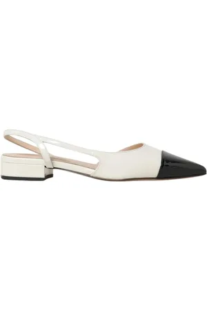 ANNA F. Sko, Dame, Hvid, 36 EU, Uld, Hvide Slingback Pumps Elegant Komfort