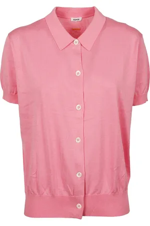 Aspesi Strik, Dame, Lyserød, S, Bomuld, Rosa Kortærmede Bluser