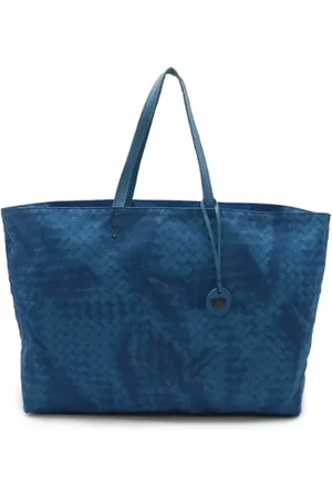 Bottega Veneta Pre-owned, Dame, Blå, ONE SIZE, Nylon, Pre-owned Canvas totes